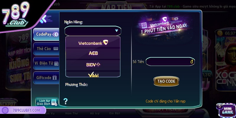 Nạp tiền qua ngân hàng là lựa chọn tối ưu cho game thủ