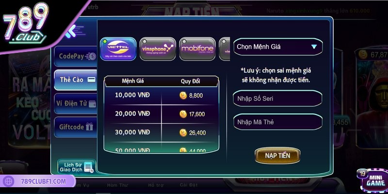 Giao dịch qua thẻ cào bảo mật danh tính tốt và tiện lợi