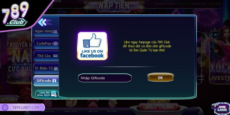 Theo dõi mạng xã hội để nhận và sử dụng Giftcode